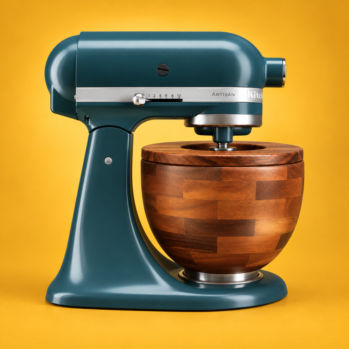 Acacia Wood Mixing Bowl - Compatible with KitchenAid® Tilt-Head Mixers