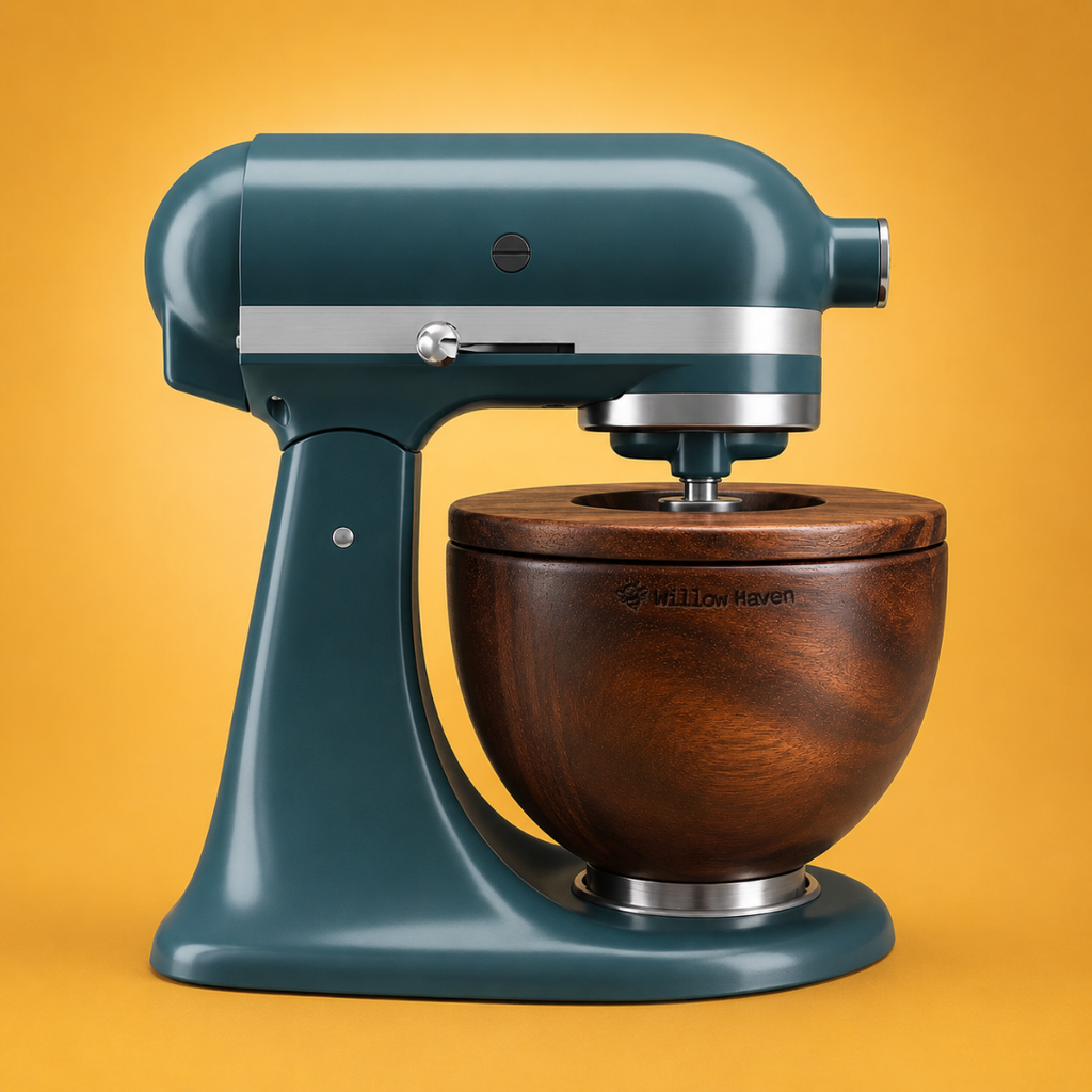 Acacia Wood Mixing Bowl — Compatible with KitchenAid® Tilt-Head Mixers